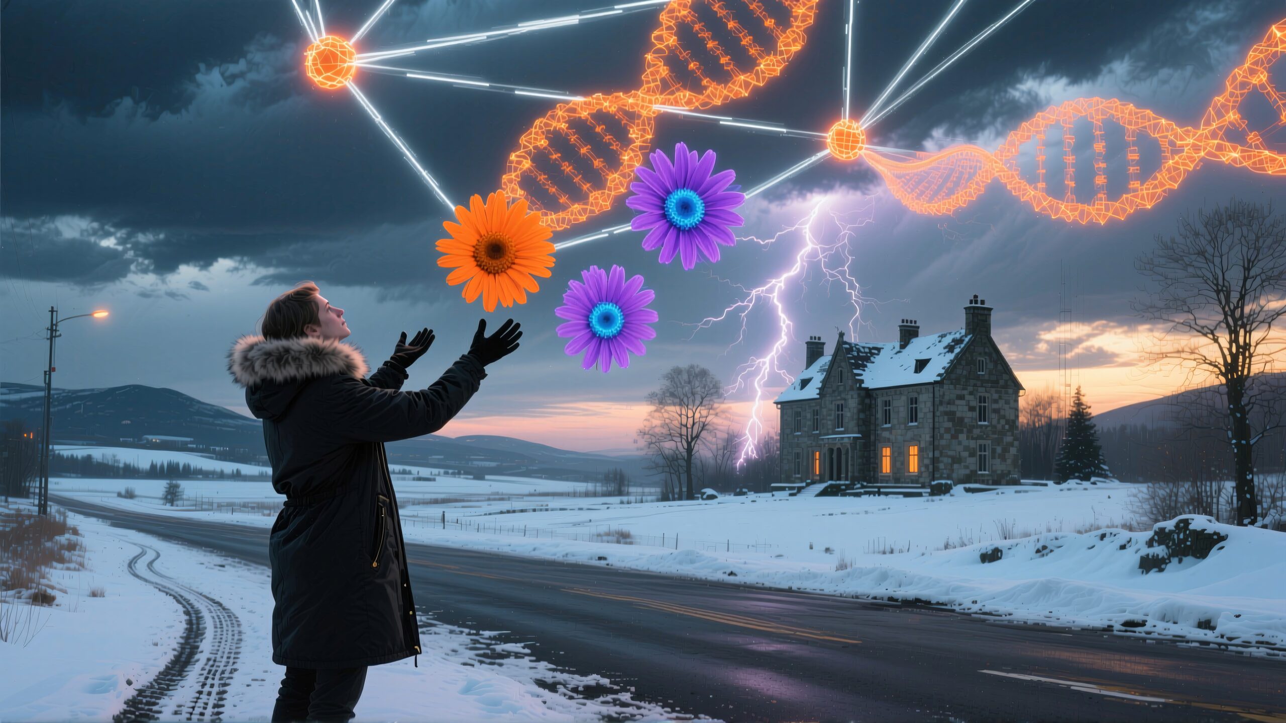 Mystical DNA and Flower Storm