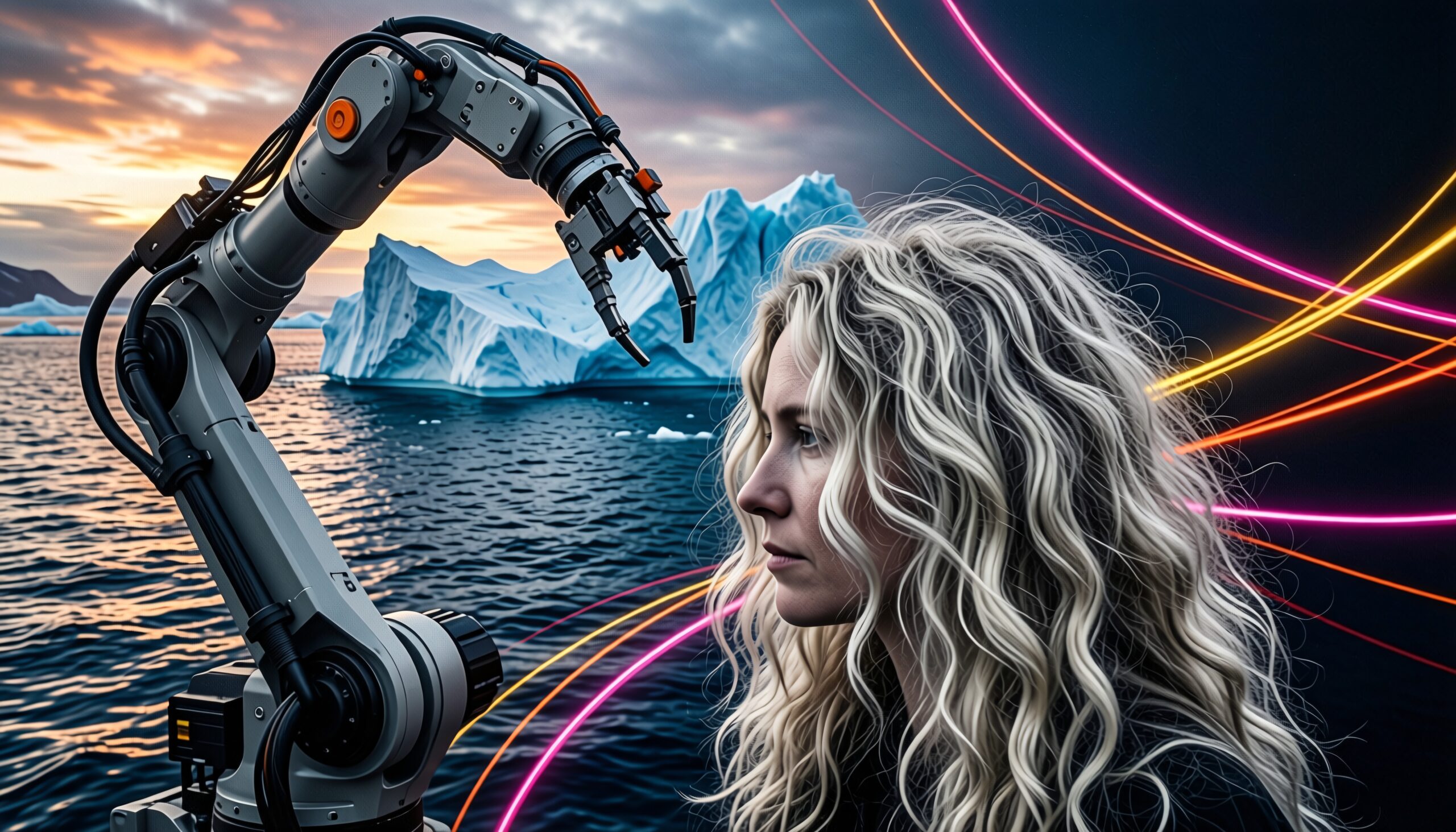 Human and Machine Arctic Contrast