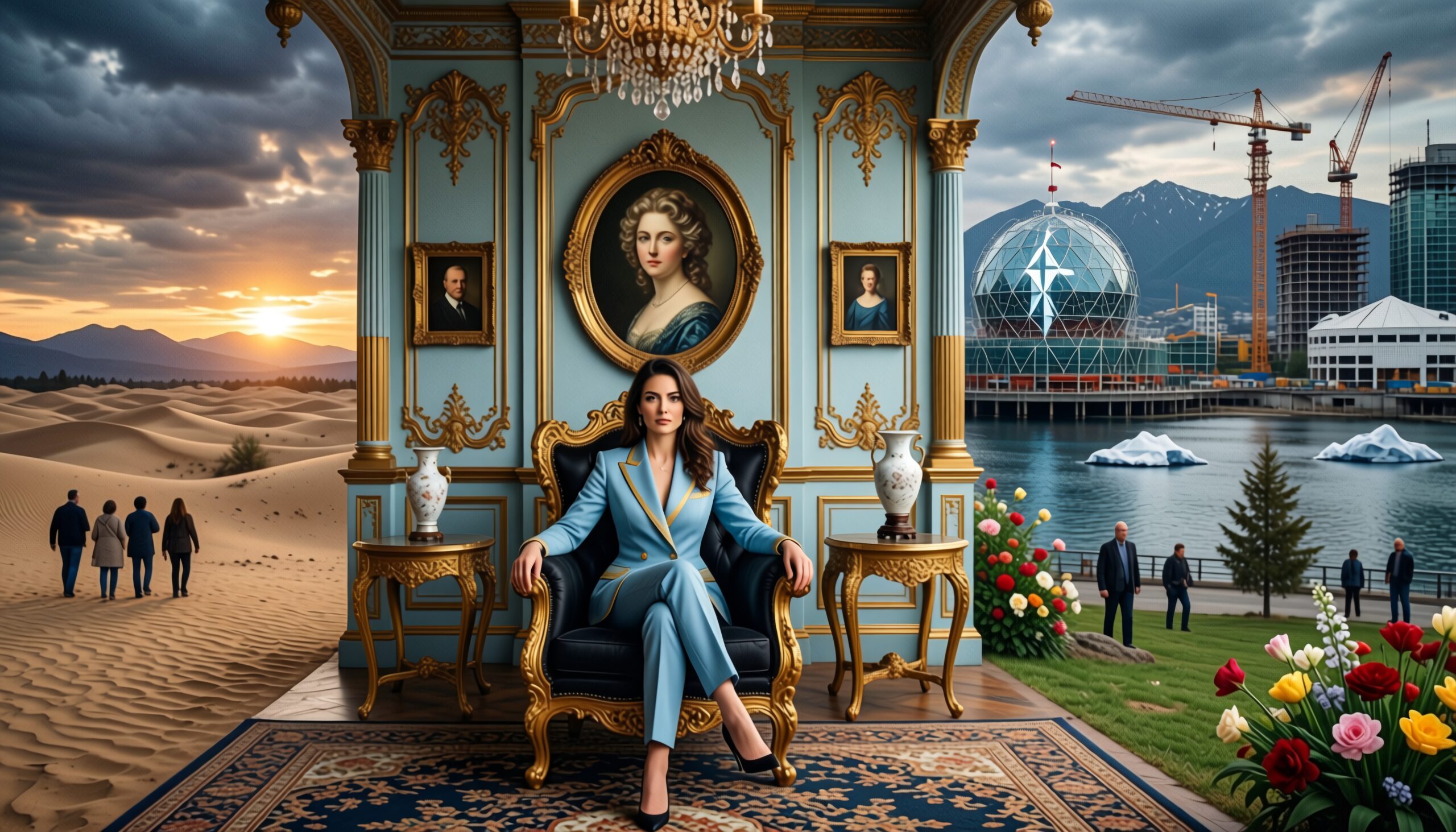 Contrasting Worlds in One Room