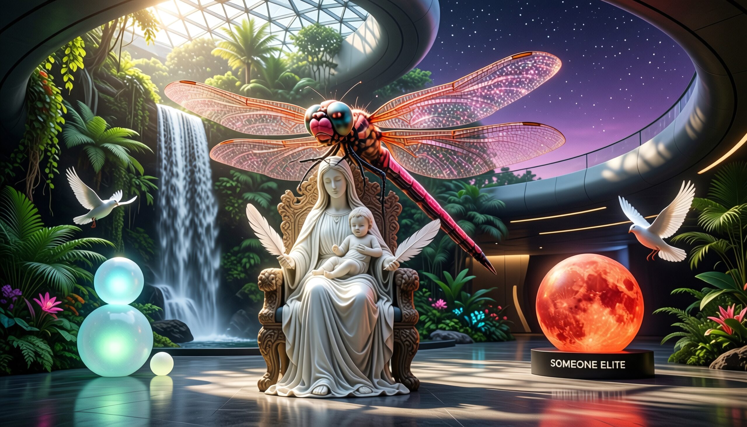 Surreal Garden of Tranquil Wonders