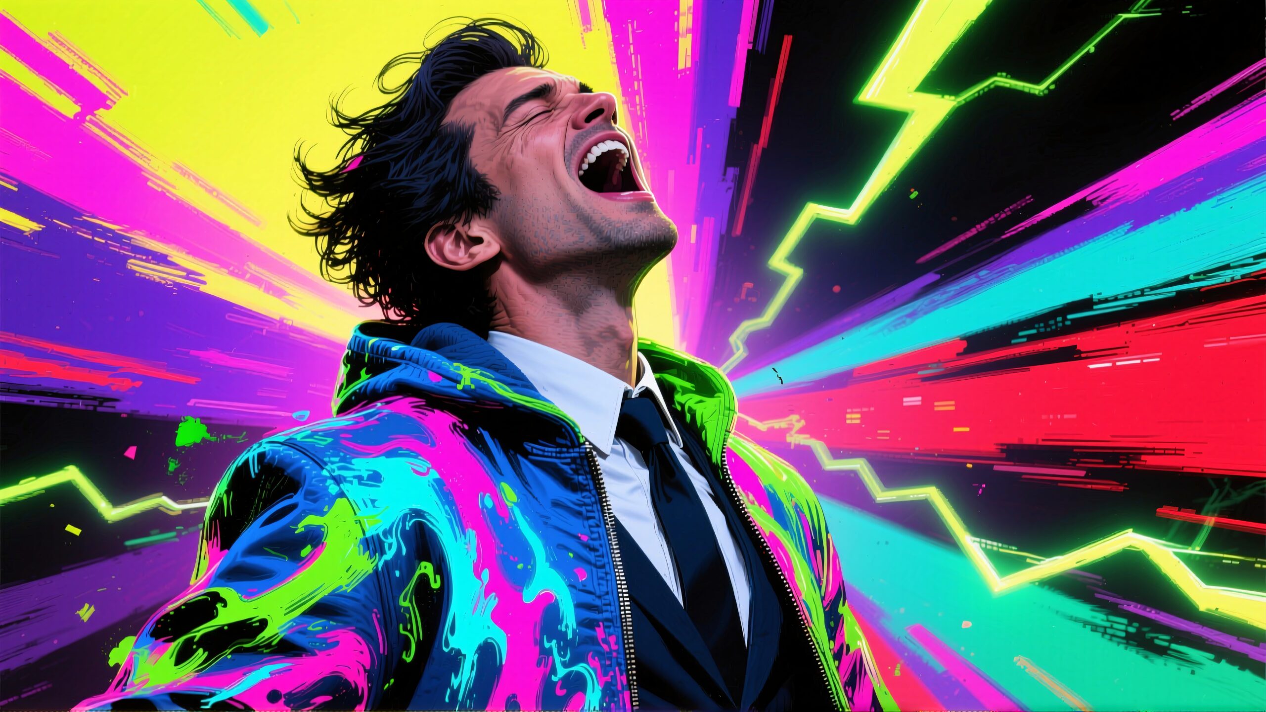 Psychedelic Explosion of Neon Colors