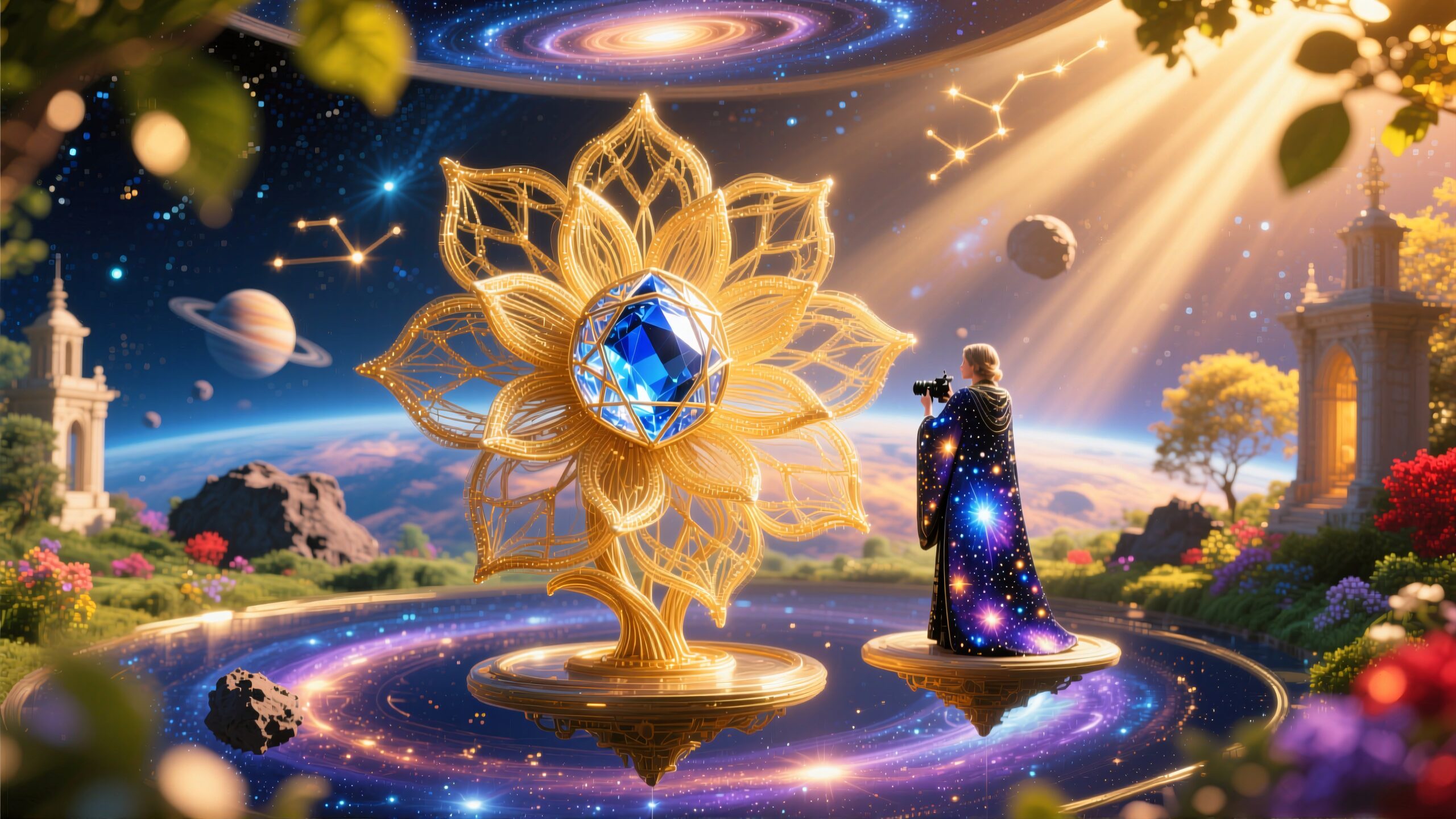 Celestial Garden of Mystical Wonders