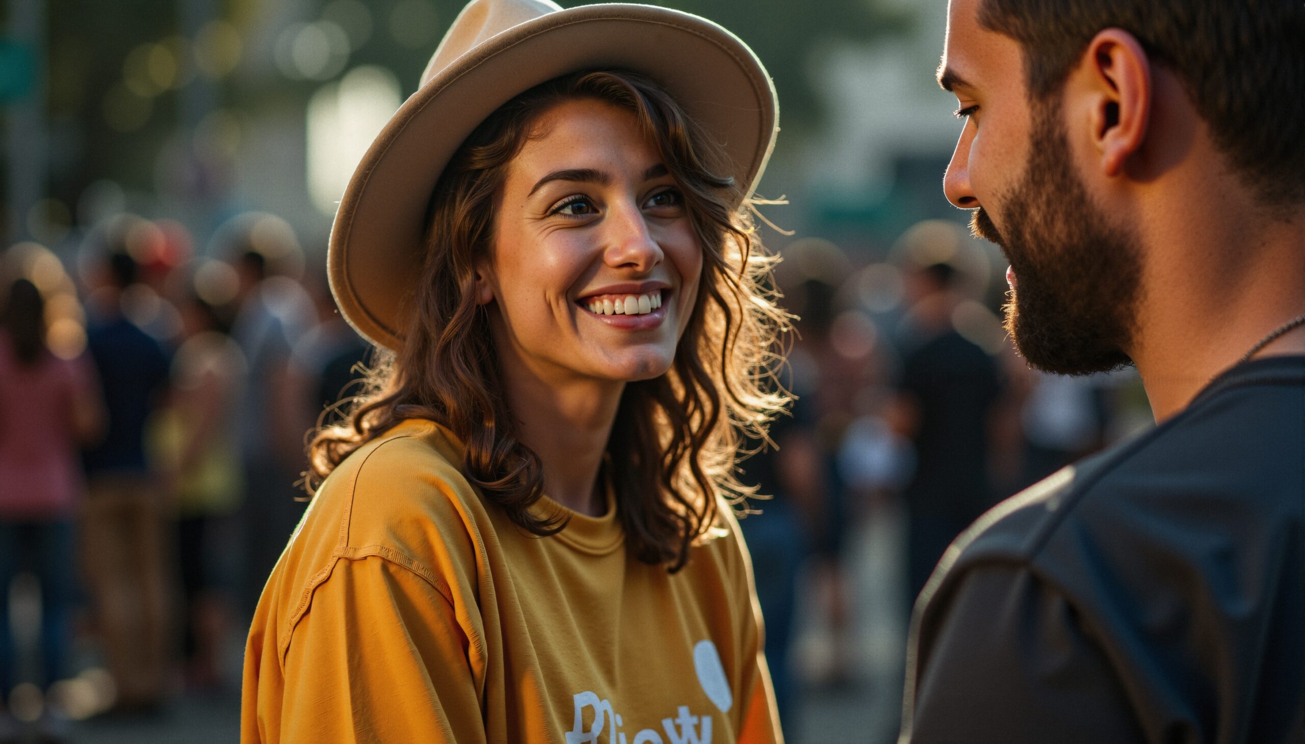 Joyful Faces at Outdoor Event