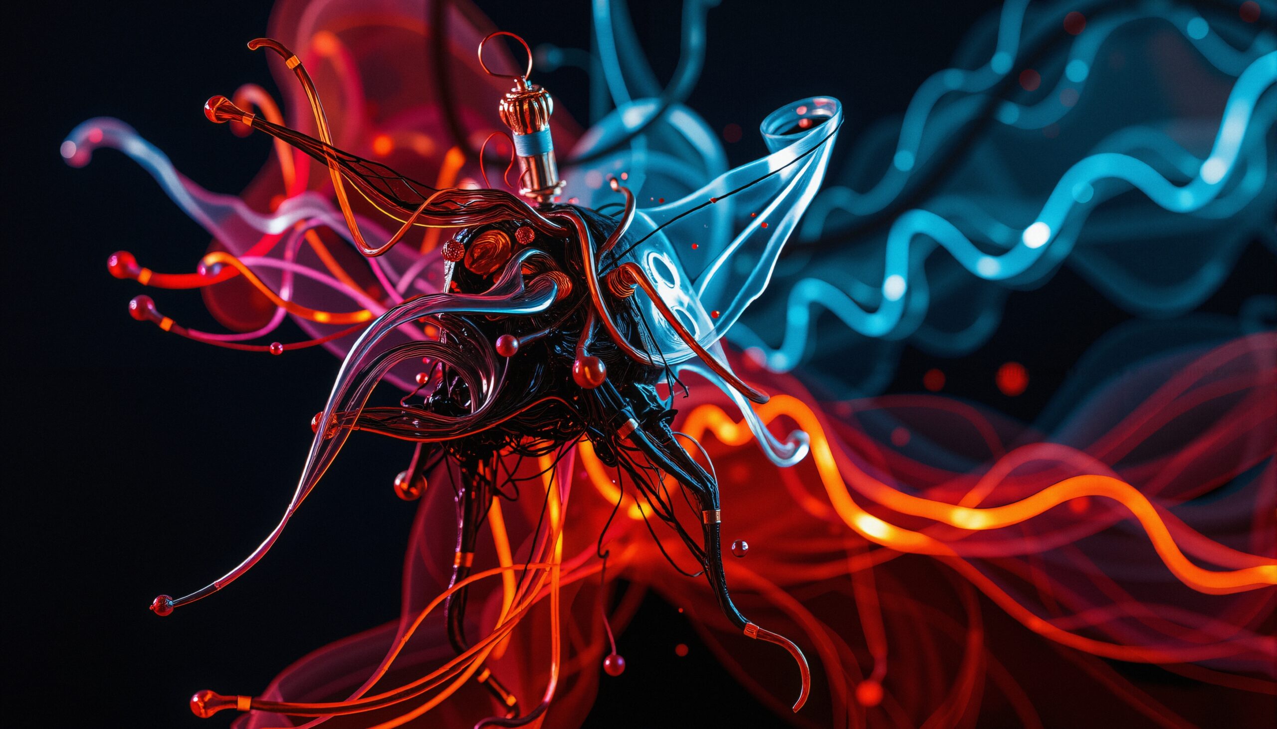 Futuristic Abstract Tendrils Dance