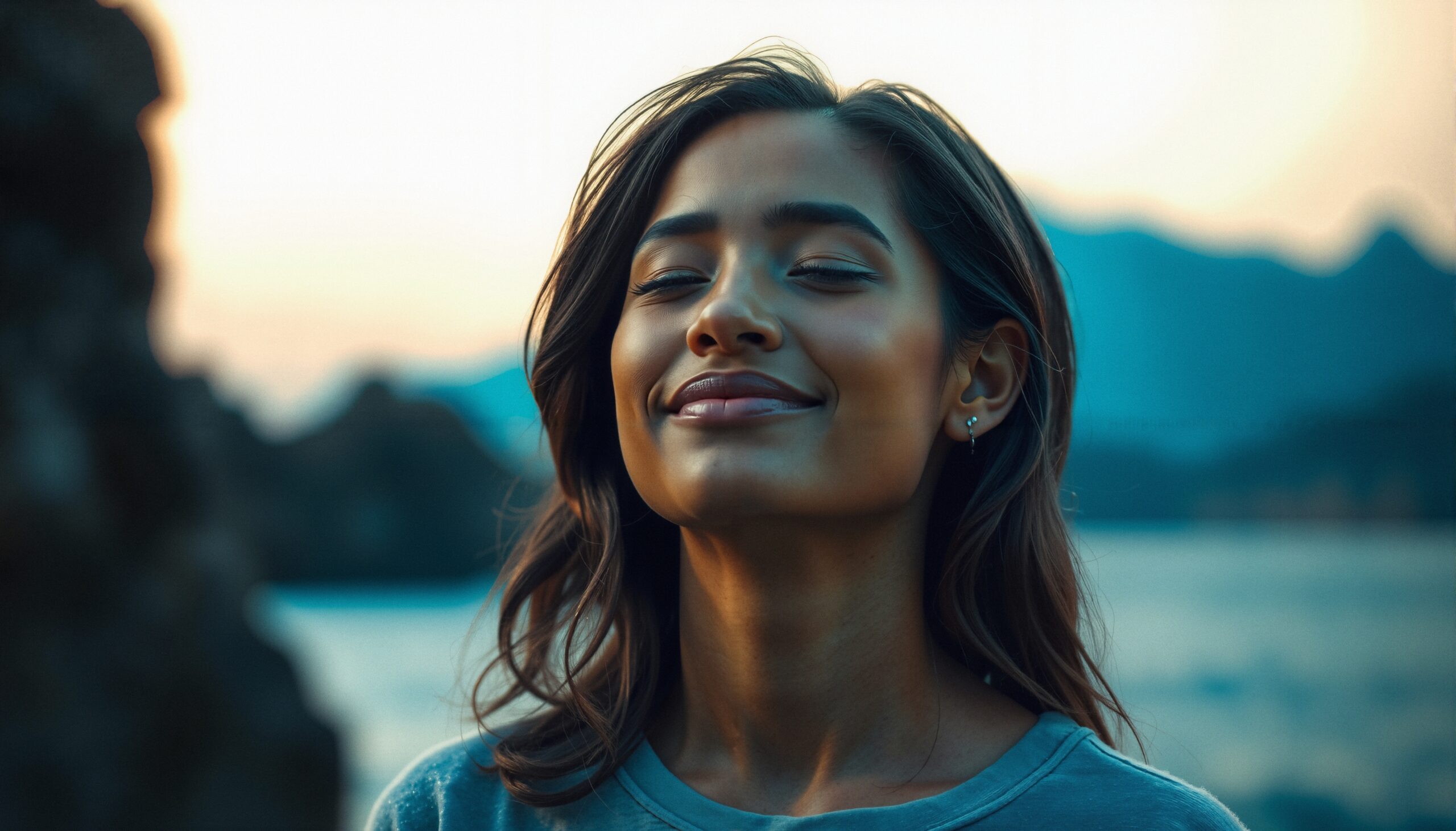 Peaceful Contemplation at Sunset