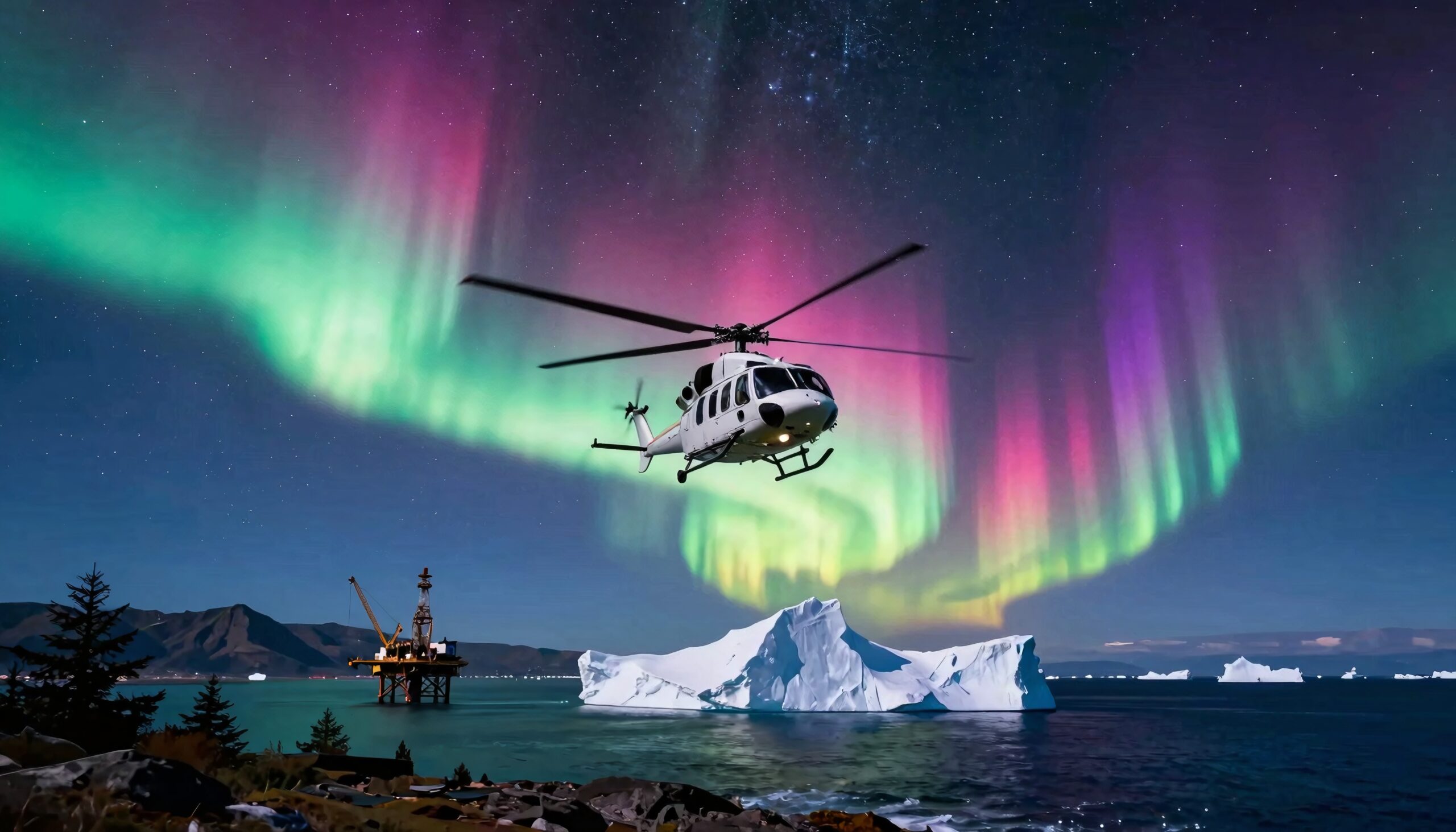 Majestic Arctic Night Sky Scene