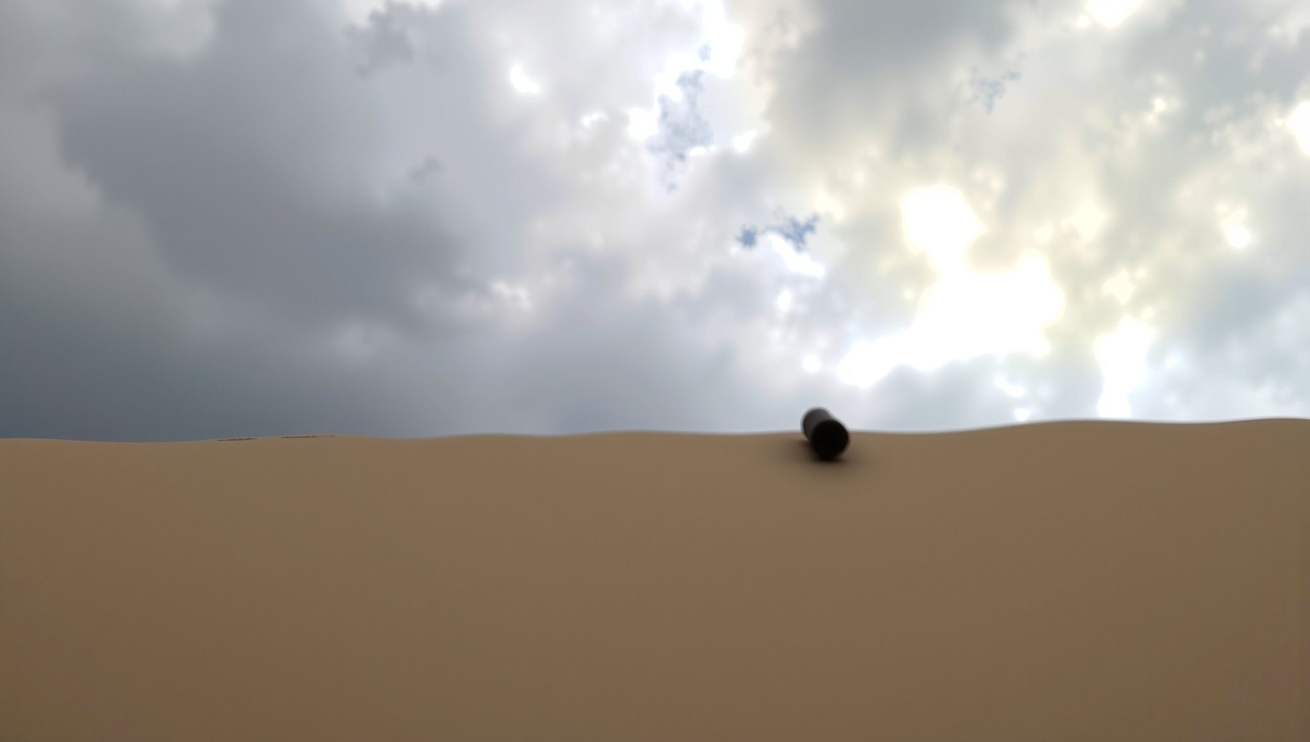 Desert Scene with Dramatic Sky