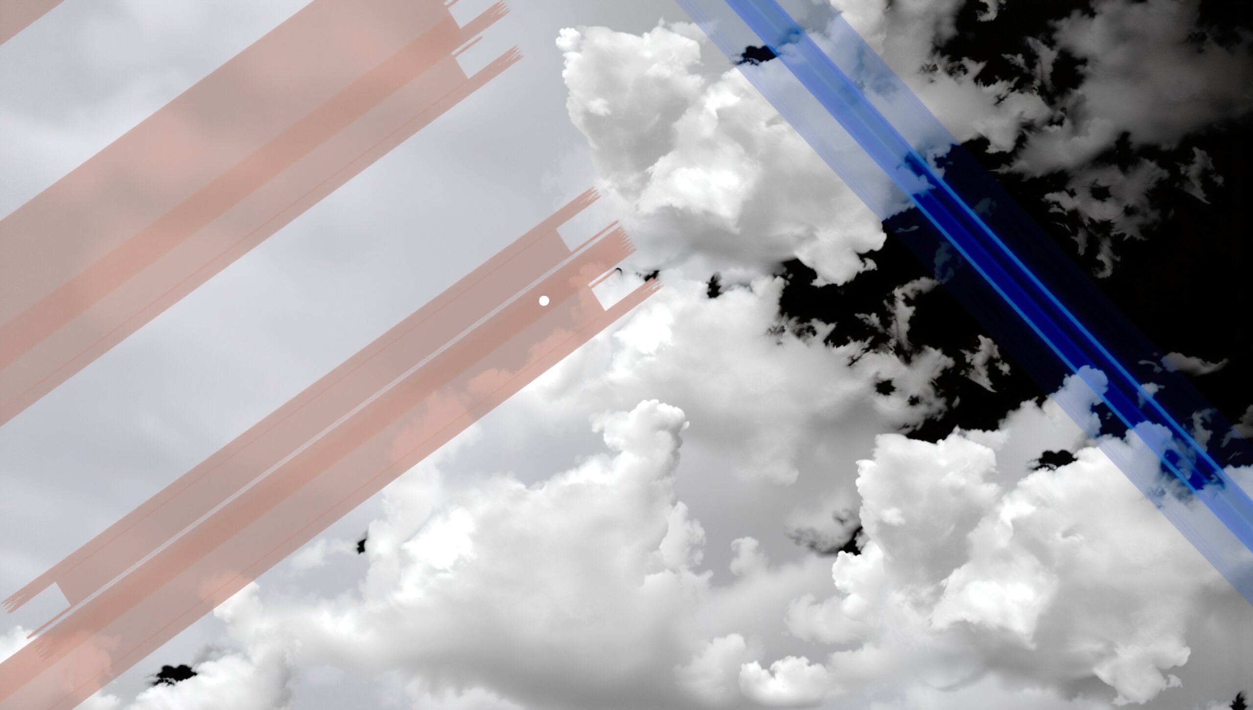 Abstract Clouds with Colorful Lines