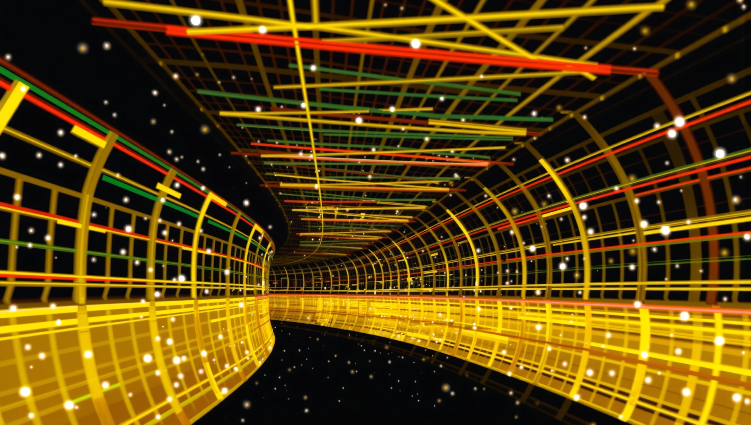 Futuristic Light Tunnel Illusion