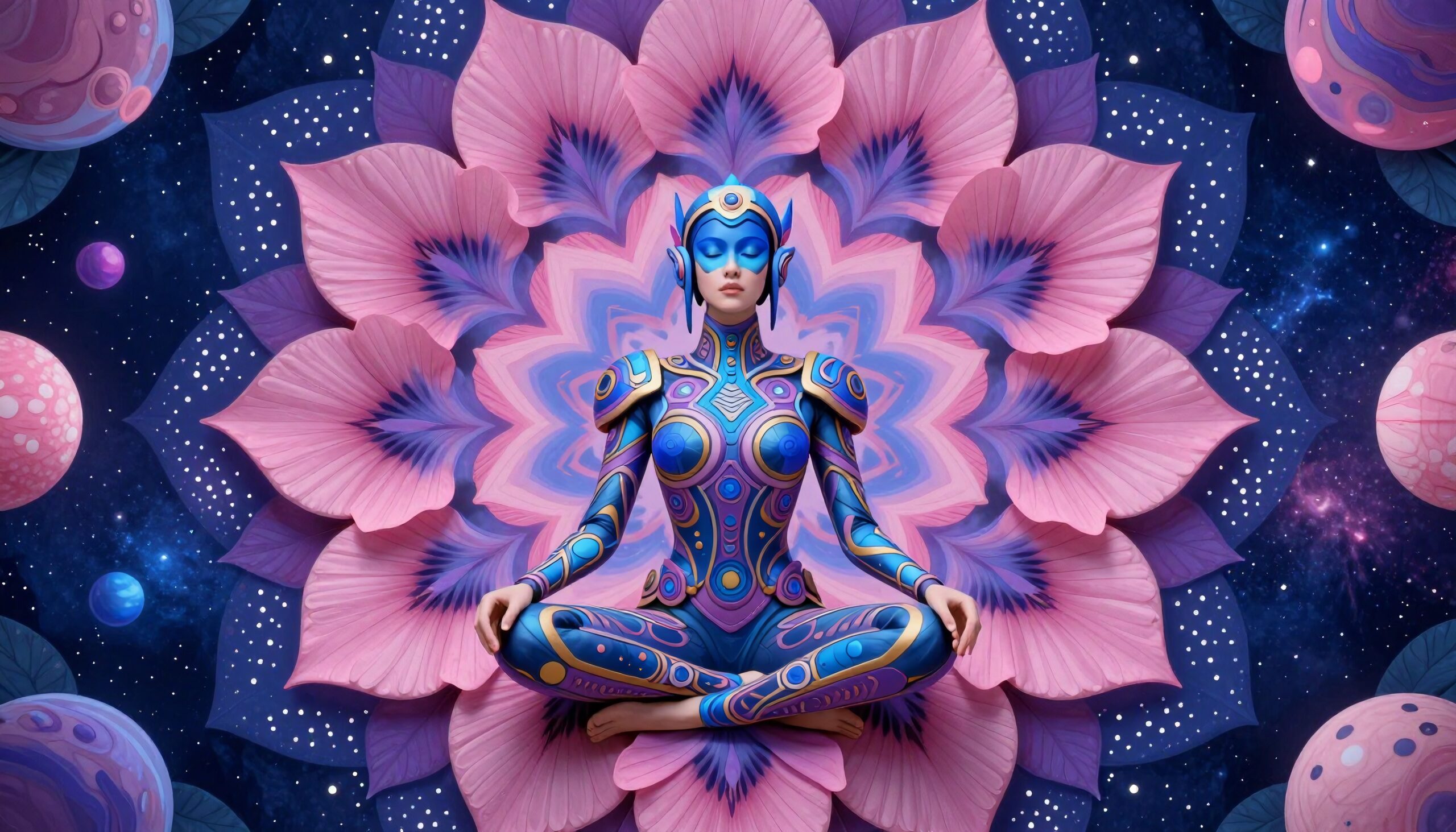 Futuristic Cosmic Meditation Mandala