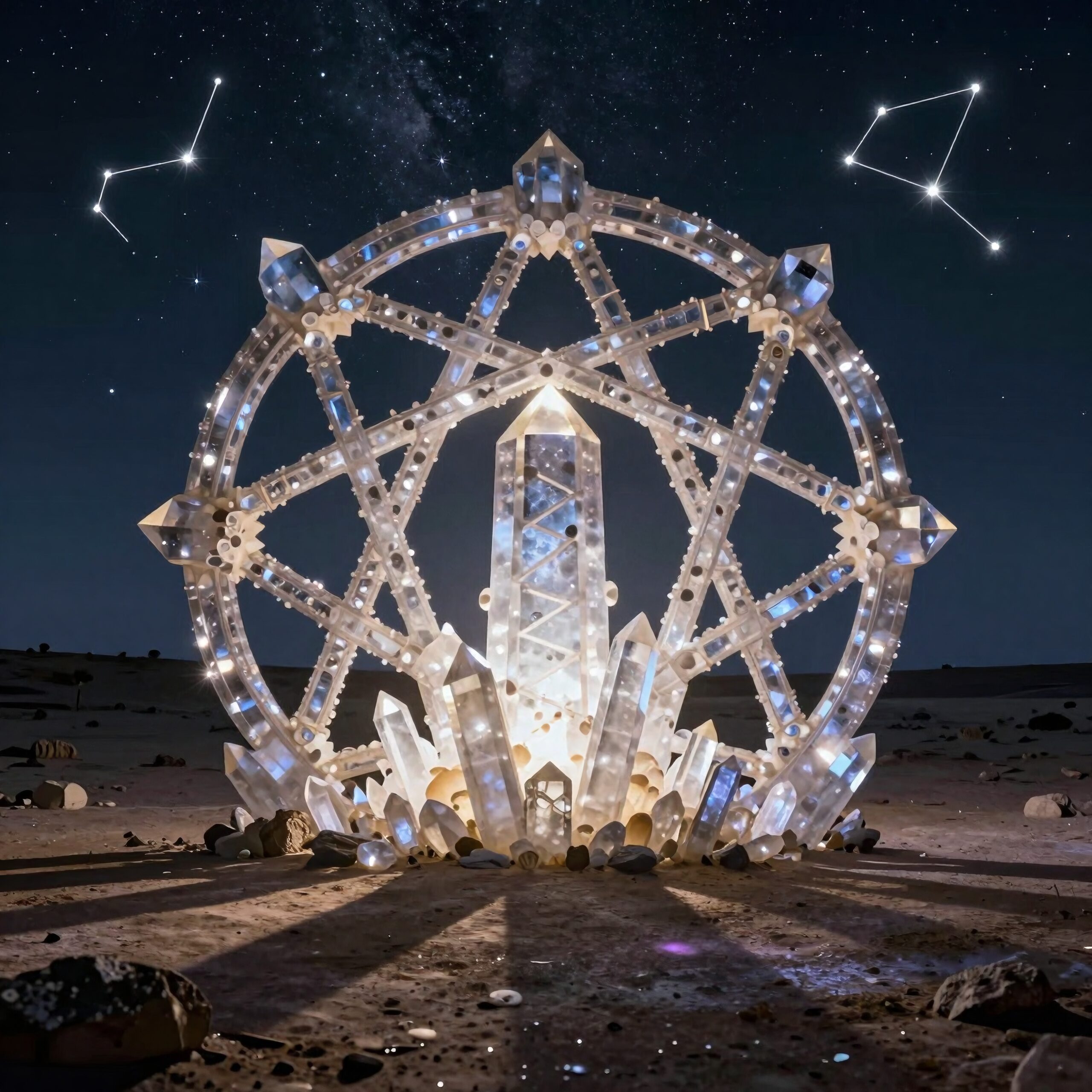 Crystal Structure Under Starry Sky
