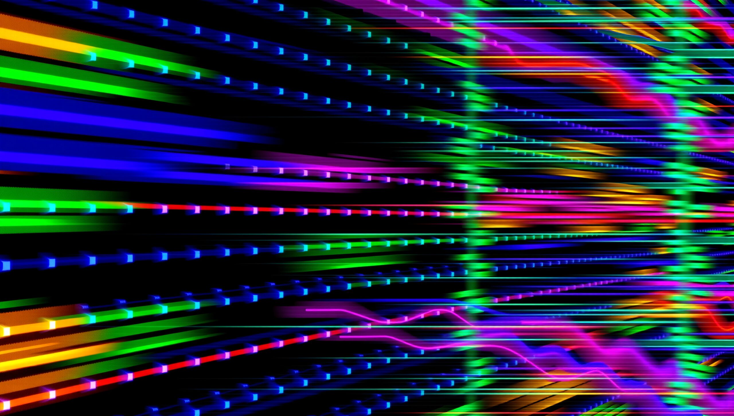 Vibrant Neon Lines in Motion