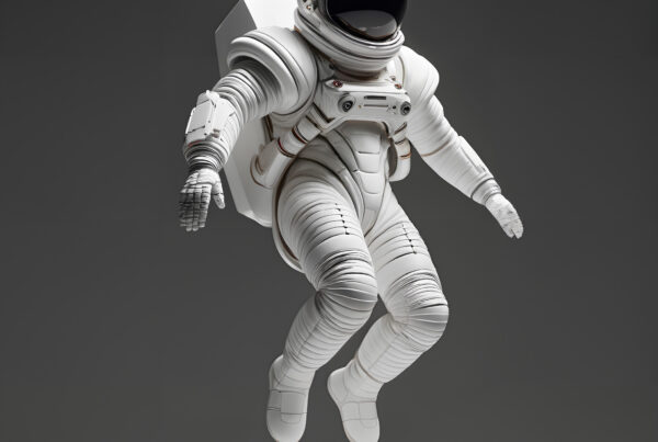 Realistic Astronaut Sculpture on Pedestal