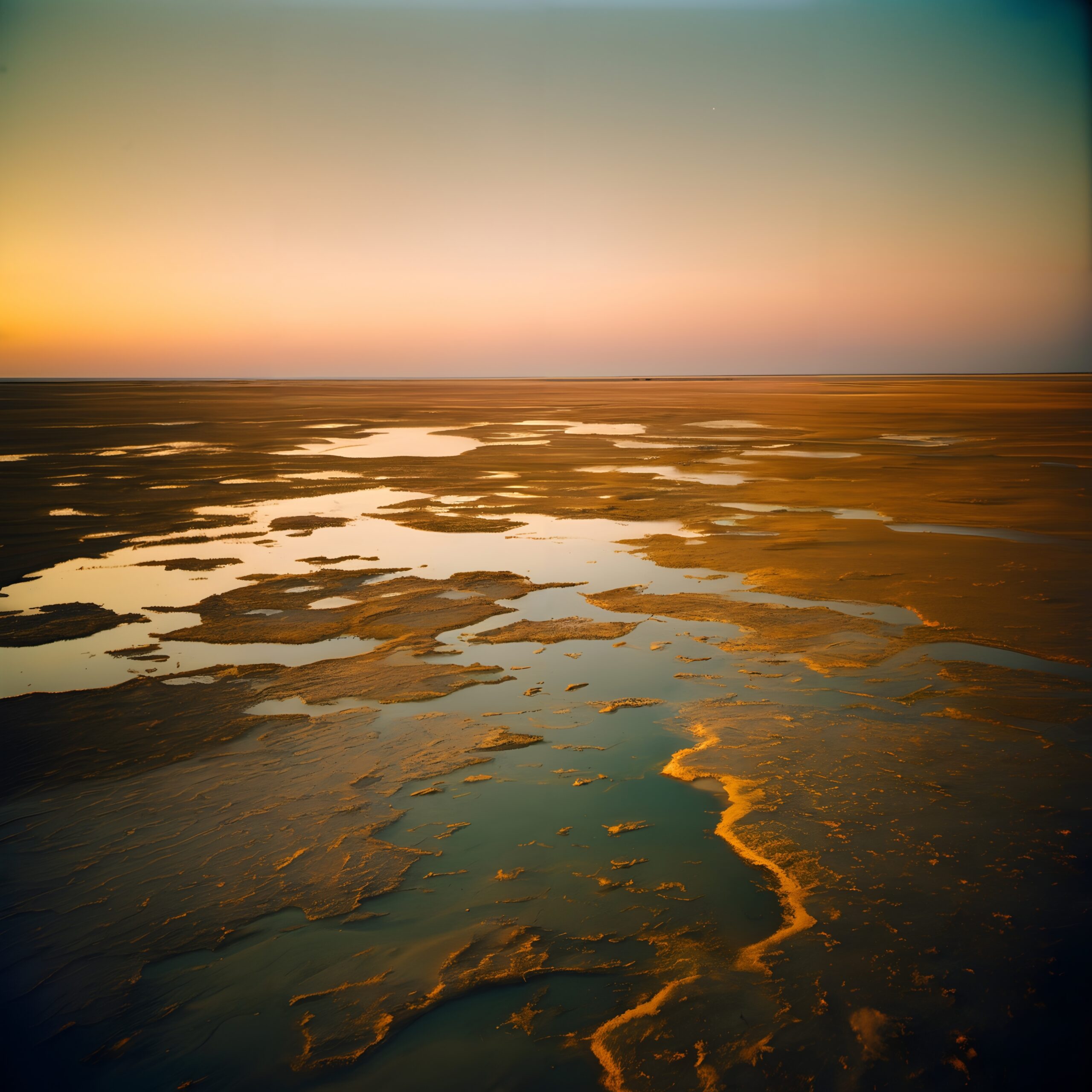 Mudflats at Sunset Serenity