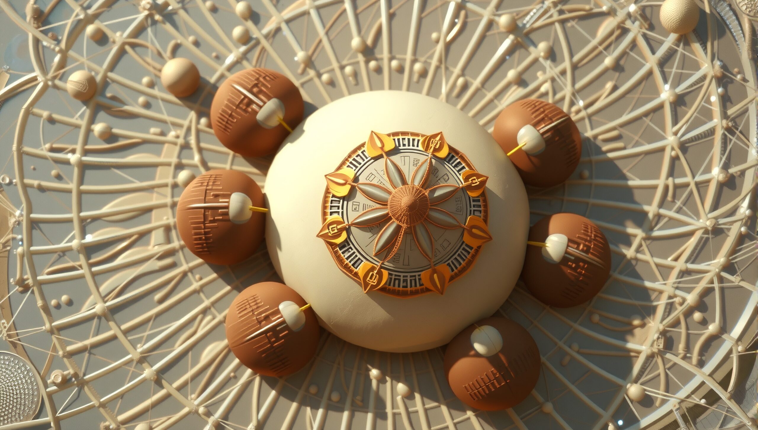 Intricate Orbital Geometric Design