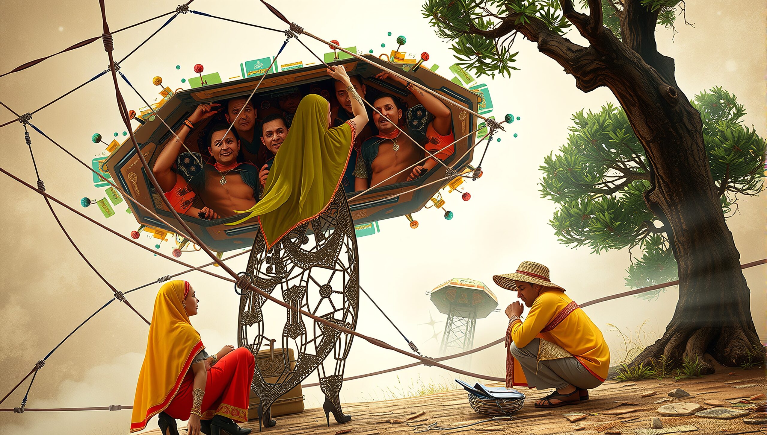 Floating Vehicle and Joyful Reunion