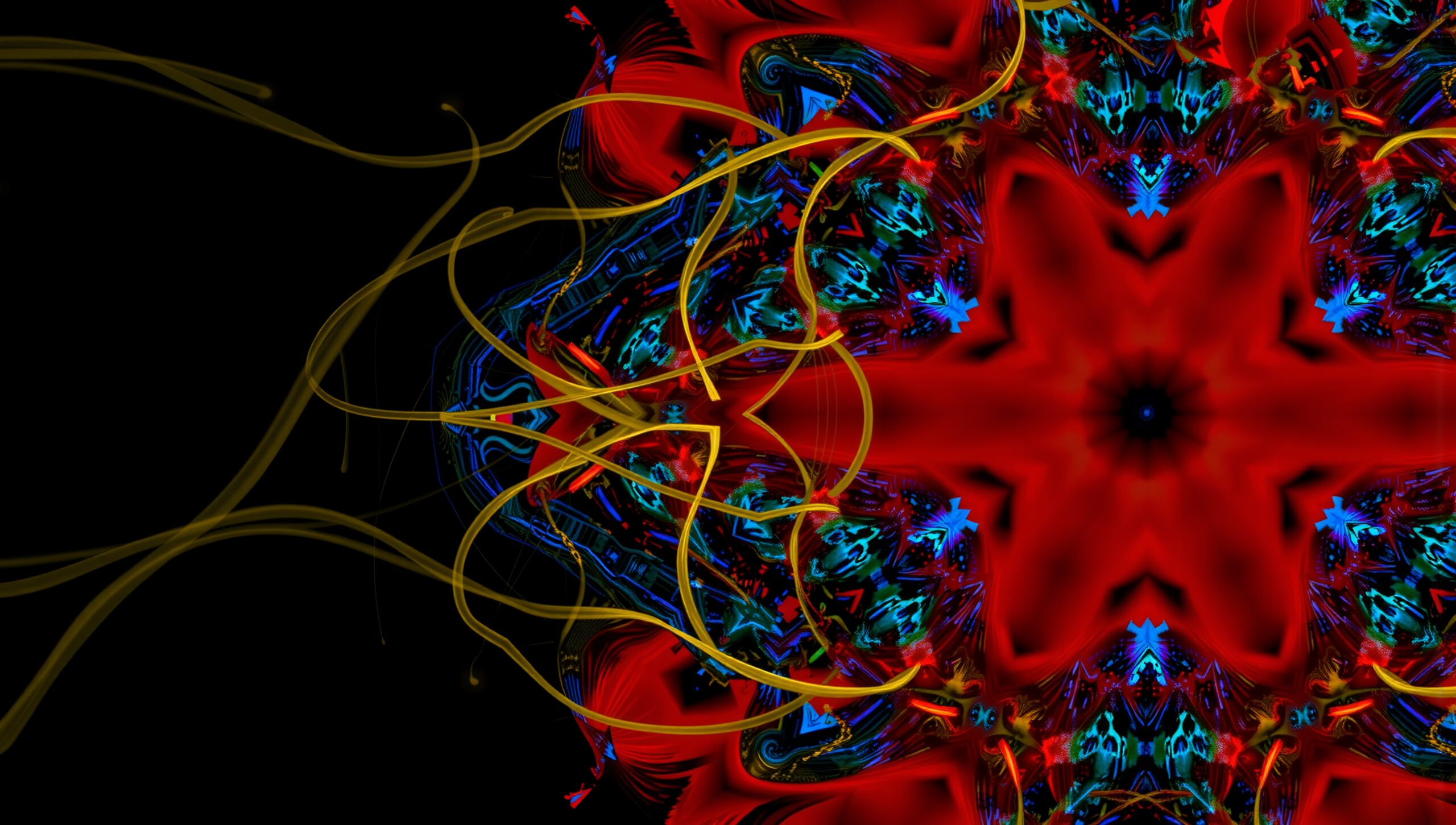 Vibrant Abstract Kaleidoscope Design